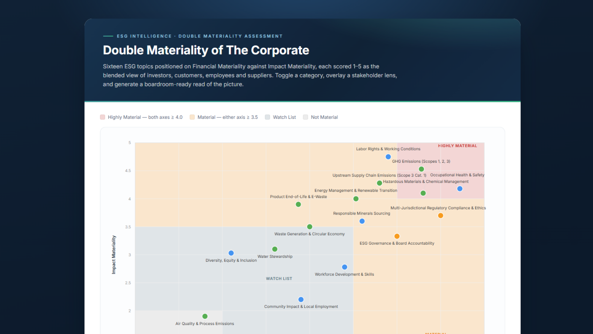 Double Materiality Matrix
