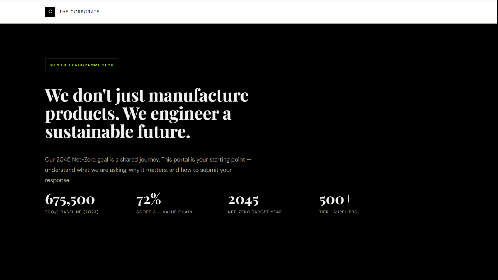 Supplier Engagement Platform